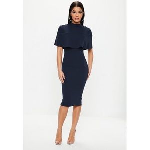 Missguided Navy Midi Dress